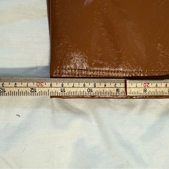 Free People Star Crossed Lovers Straight Faux Leather Pants Size 8 - Picture 14 of 15